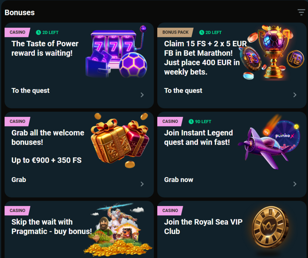 Royalsea bonus